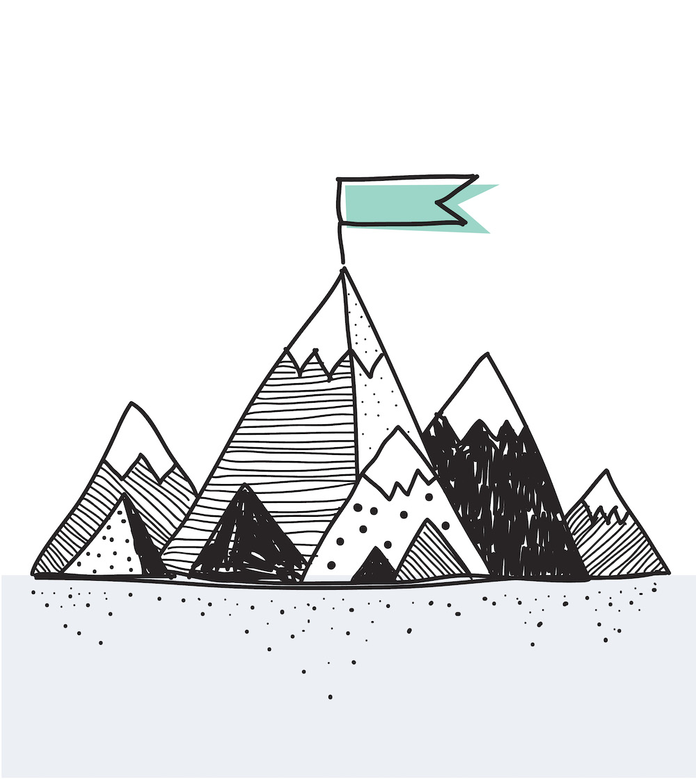Mountain illustration representing Dar Al-Fikr’s vision
